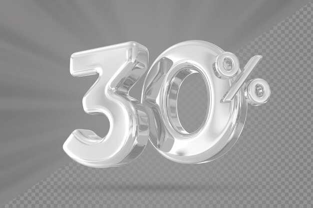 30 Prozent Silberangebot in 3d