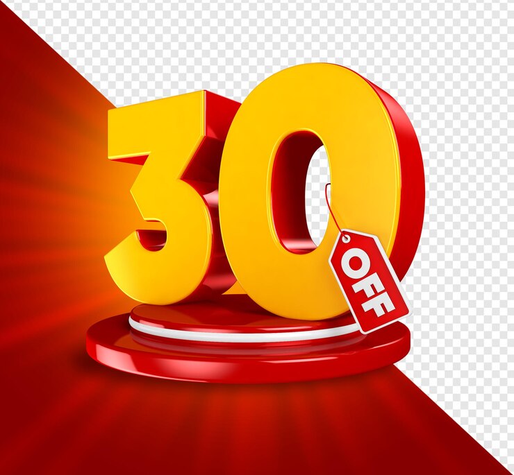 PSD 30 thirty offer yellow and red