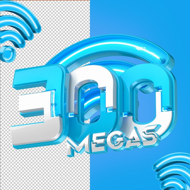 300 MEGAS INTERNET 3D STEMPEL BRASILIEN TEXT