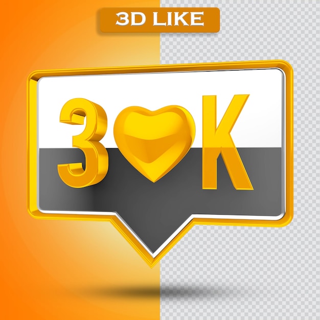 30k icono 3d transparente