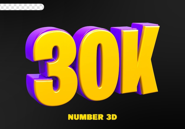 30K Sigue el número 3D
