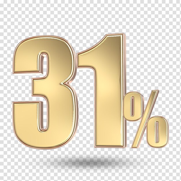31 Número de oro Renderizado en 3D