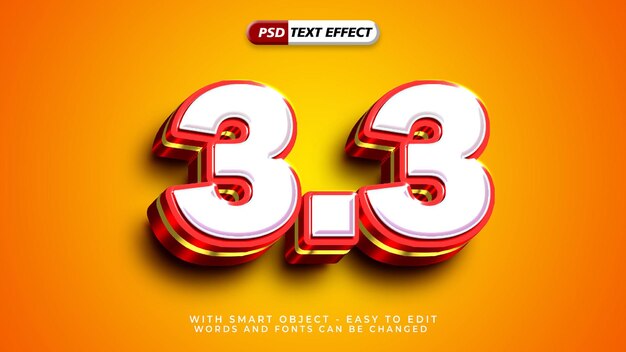 33 efecto de texto con estilo 3D