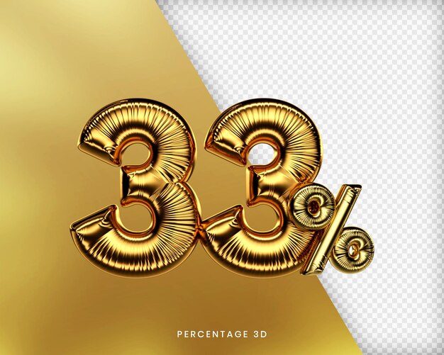 33 Pour Cent D'or 3d Premium Psd