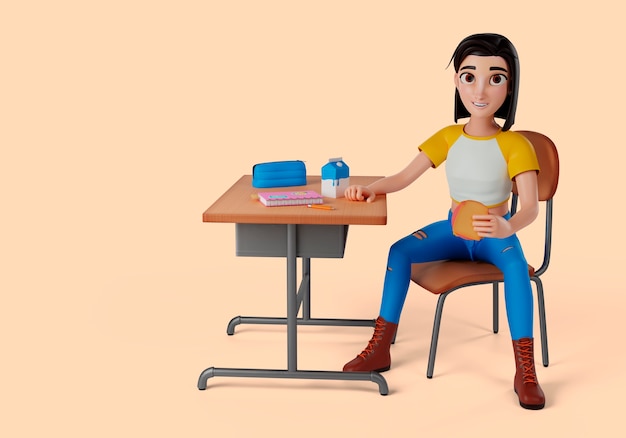 33 Rendering von Back-to-Highschool-Visuals
