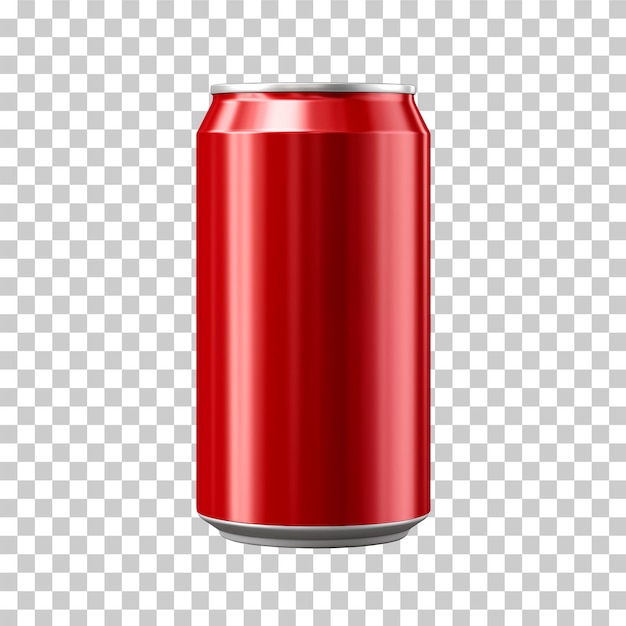 PSD 330 ml aluminium-soda auf durchsichtigem hintergrund