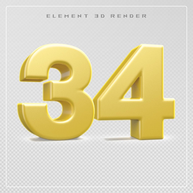 34 numero d'oro rendering 3D