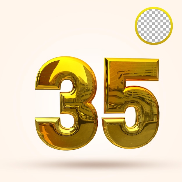 35 años aniversario plantilla 3d premium psd