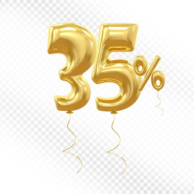 El 35 por ciento de descuento en globos de oro