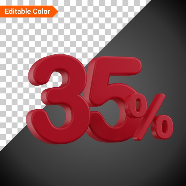 35 por ciento de descuento en iconos de representación 3D con archivos de color editables