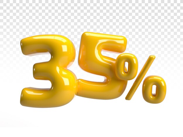 35 por ciento de renderización 3D