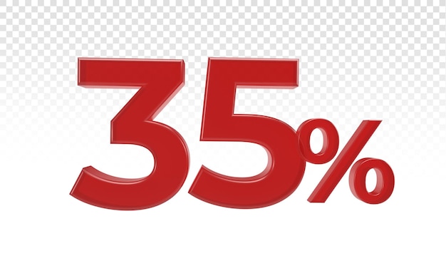 35 por ciento de renderización 3D