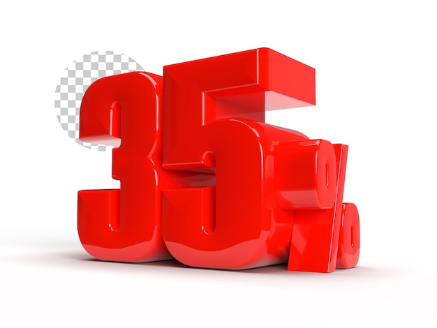 35 por ciento en renderizado 3d aislado