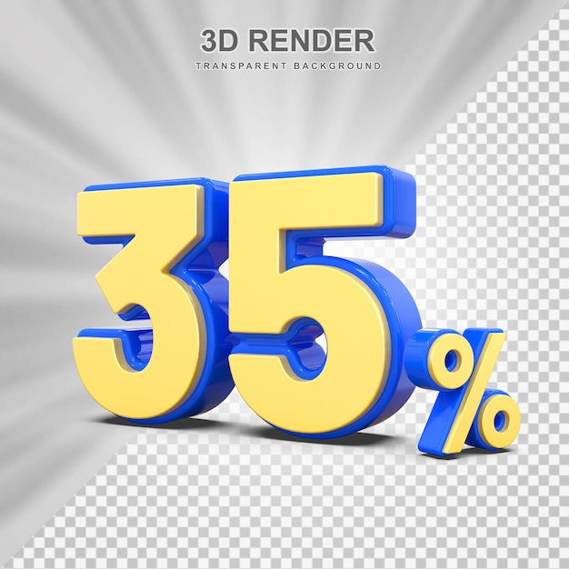 35 pour cent de remise offre de rendu 3D