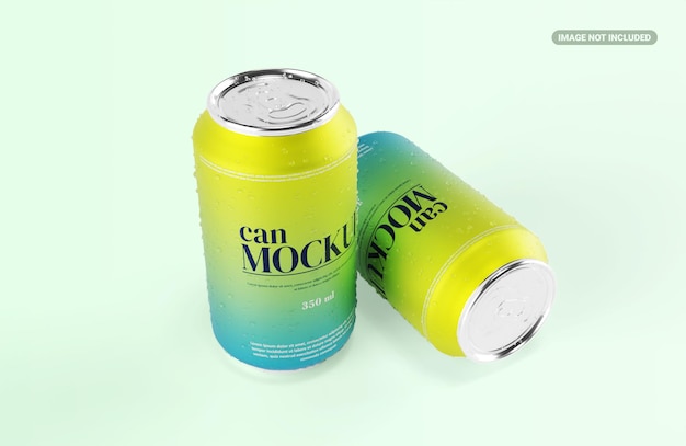 350 ml Soda-Dose oder frisches Getränk-Dose-Mockup