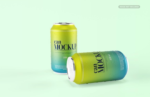 350 ml Soda-Dose oder frisches Getränk-Dose-Mockup