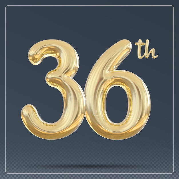 36 aniversario número de oro