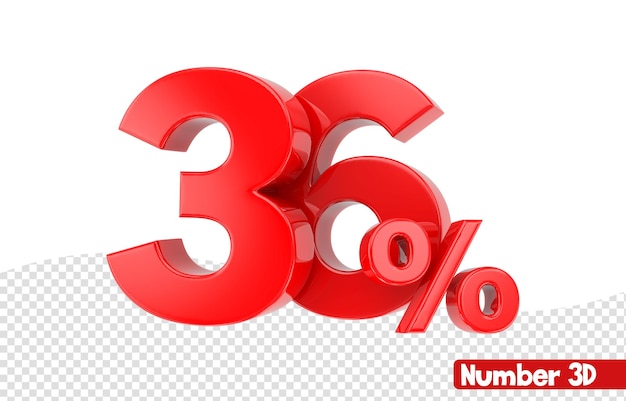 36 Número de oro 3D Render