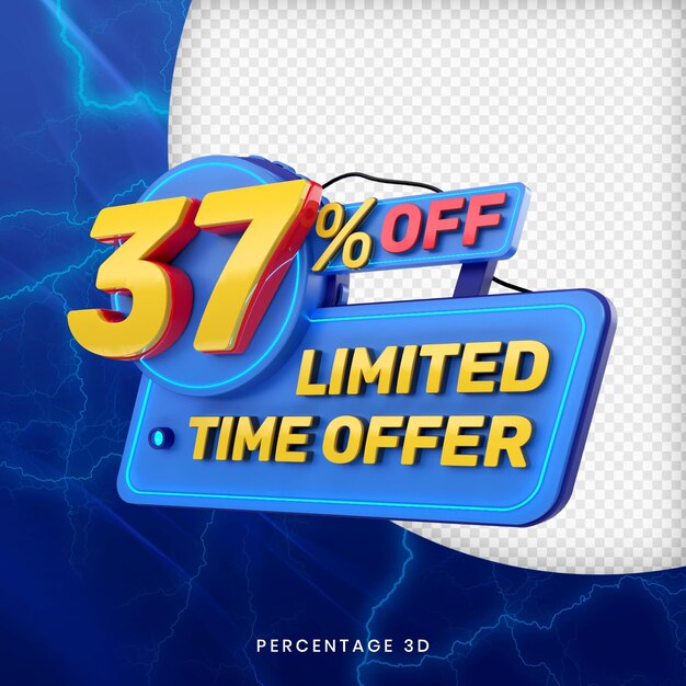 37% de desconto na oferta por tempo limitado 3d