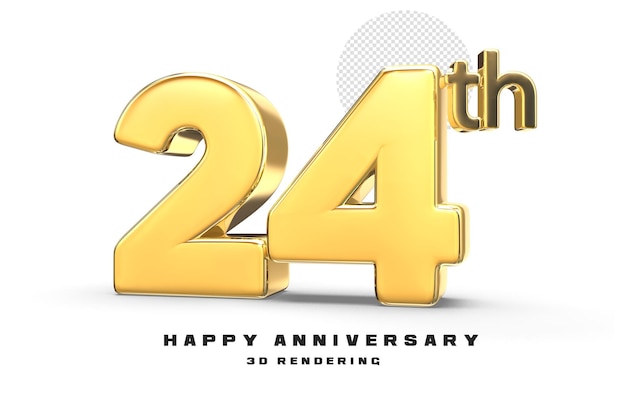 3d 10th anniversary with golden style