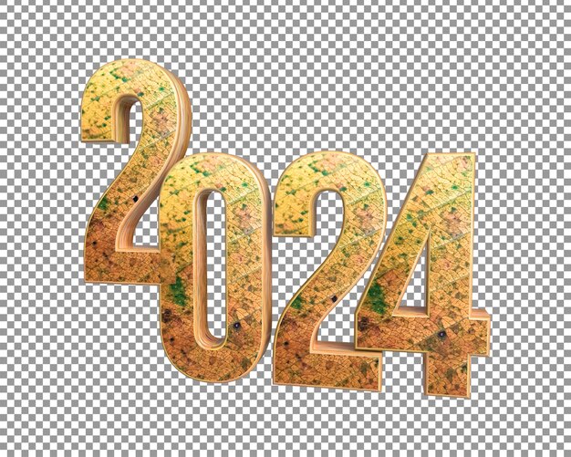 3D 2024 para Feliz Año Nuevo 2024 Renderización 3D para el diseño de banners de carteles del Festival