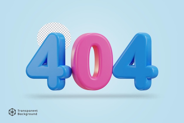 3d 404 nicht gefunden Icon-Vektorillustration