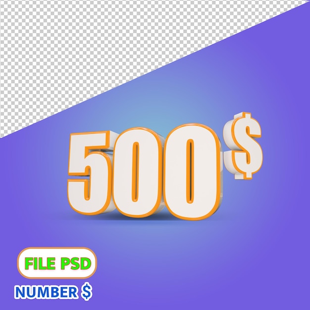 3D 500 DOLAR