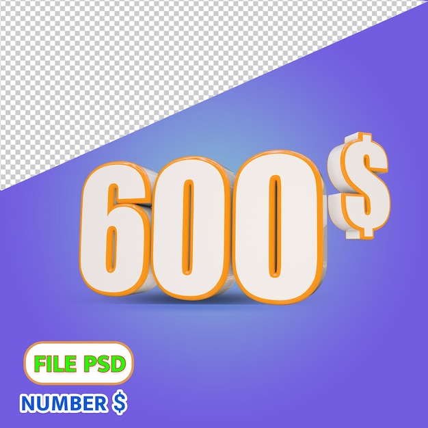 3D 600 DOLAR