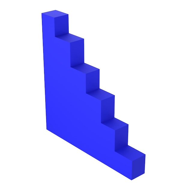 PSD 3d abstract dunkelblaue treppe szene isoliert transparente png architektonische struktur minimalen wand-mockup produkt-bühne-vision moderne minimale illustration für werbung produkt geometrische formen