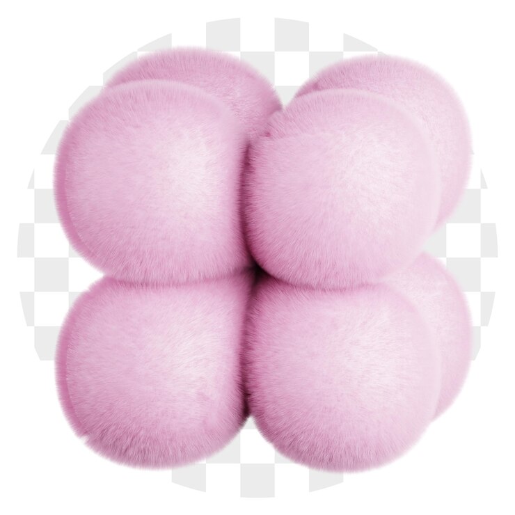 PSD 3d abstract fluffy pink (em inglês)