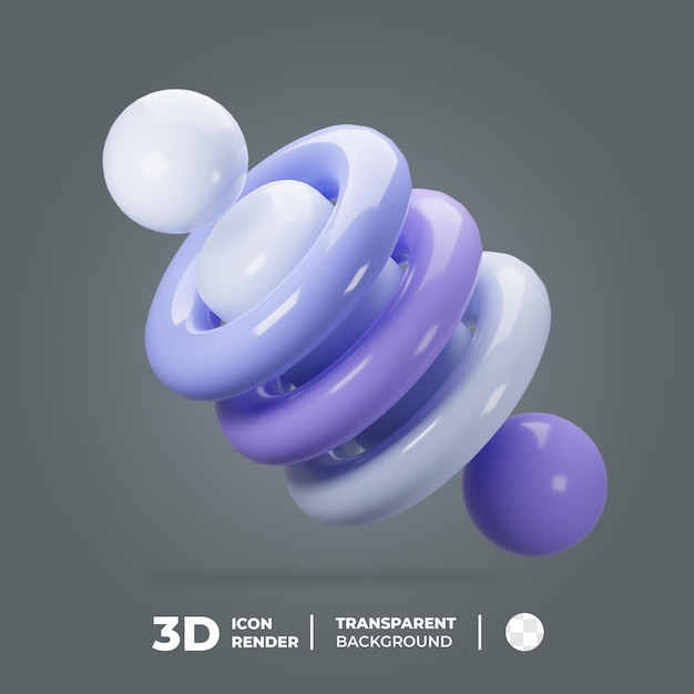3D Abstrait Géométrique