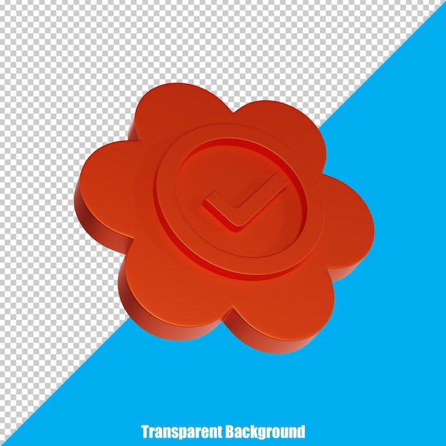 3D abstrakte abgerundete Form mit realistischem Aussehen auf transparentem Hintergrund
