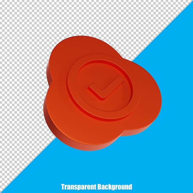3D abstrakte abgerundete Form mit realistischem Aussehen auf transparentem Hintergrund