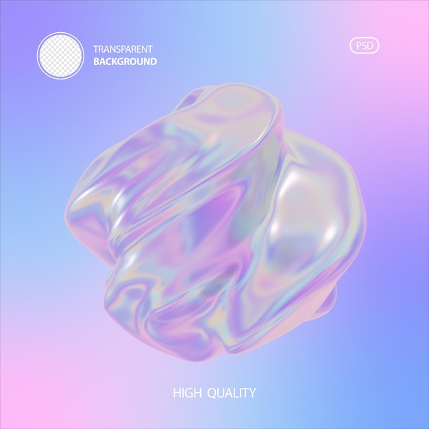 3D-abstrakte flüssige holographische Form