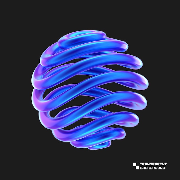 3D ABSTRAKTER LILA METALLOBJEKT-Renderer