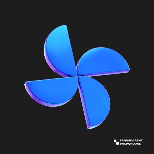 3D ABSTRAKTER LILA METALLOBJEKT-Renderer