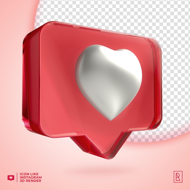 PSD 3d acylic wie instagram-symbol isoliert