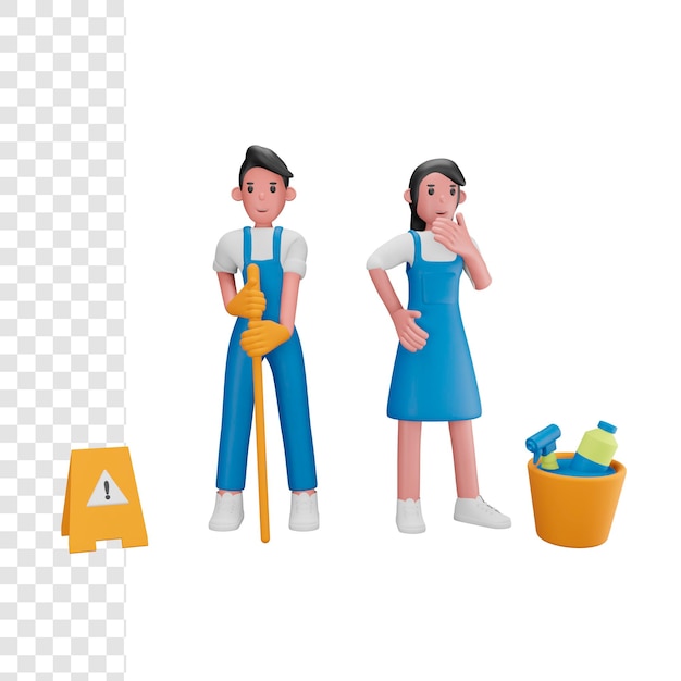 3d Addetti alle pulizie maschili e femminili
