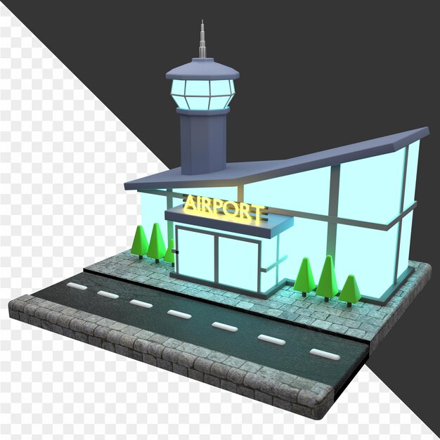 PSD 3d-aeroportillustrationen