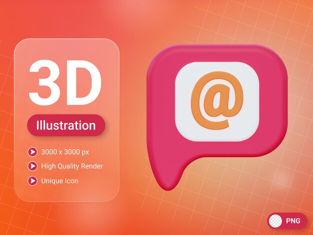 3d agregar icono de correo