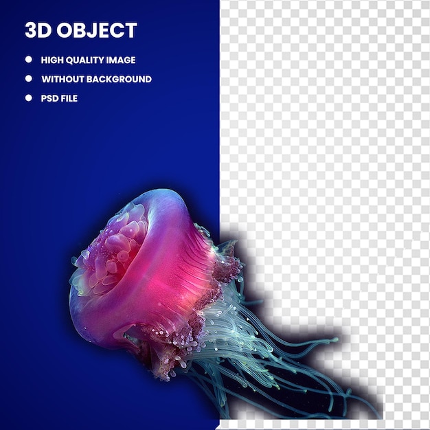 3d águas-vivas criatura do mar profundo Oceano
