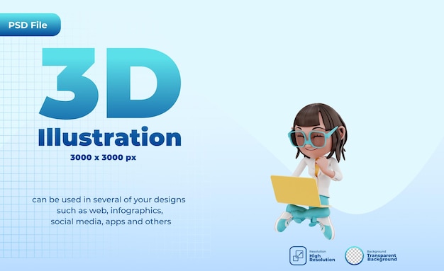 3d à L'aide D'un Ordinateur Portable