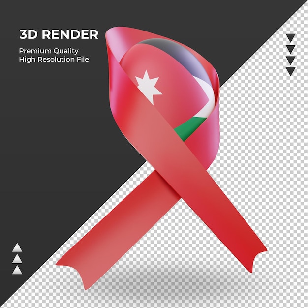 3d aids day flag jordan renderizando a vista esquerda