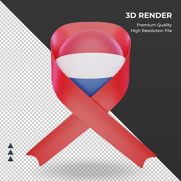 PSD 3d aids day holanda renderizando vista frontal