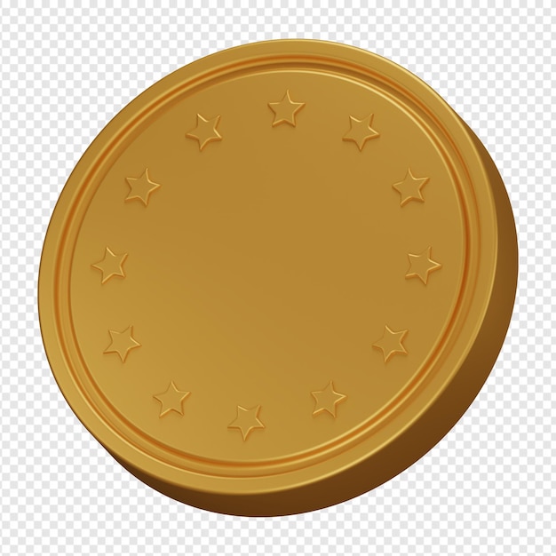 PSD 3d aislado de icono de medalla de oro psd