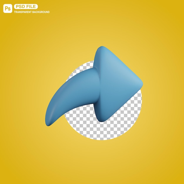 PSD 3d-aktiensymbol-illustration