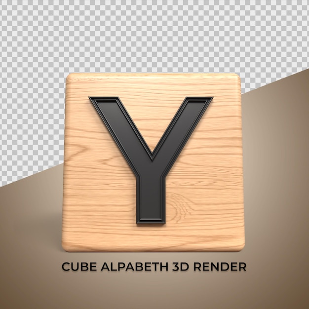 3d alfabeto y cubo madeira de madeira para negócios