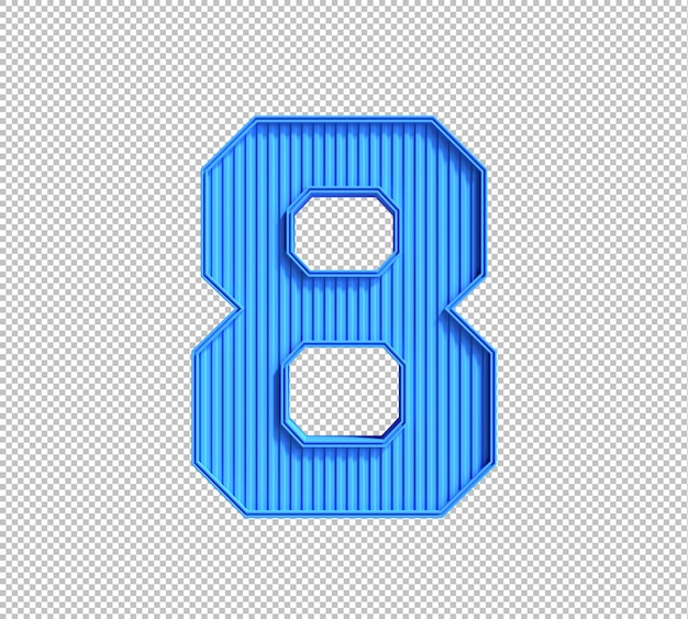 3D-Alphabet auf transparentem Hintergrund