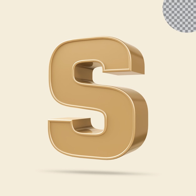 PSD 3d-alphabet goldener luxus kreativ rendern