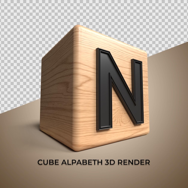 3d-alphabet n-würfelholz aus holz für unternehmen